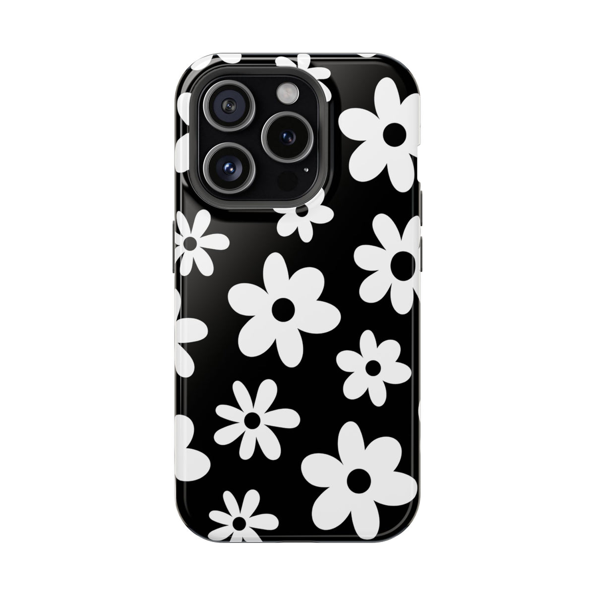 Black Flower Power iPhone Case