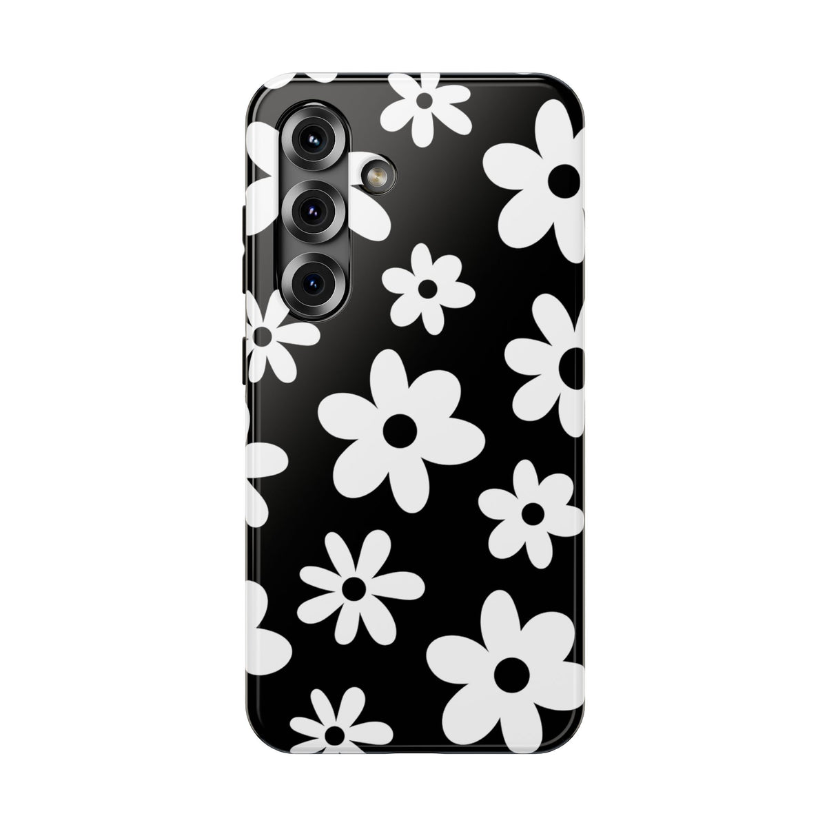 Black Flower Power Samsung Case