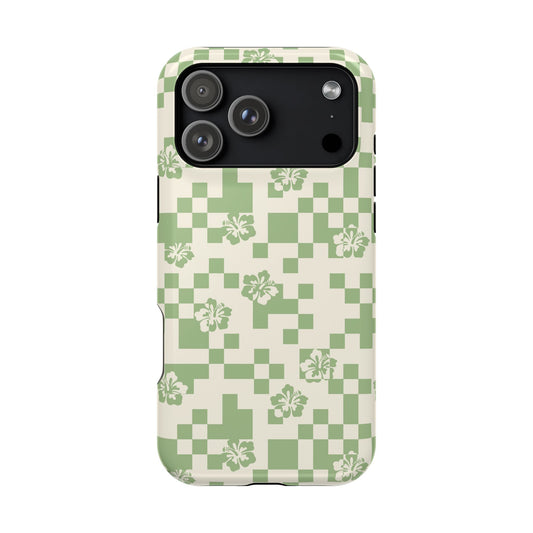 Green Hibiscus iPhone Case