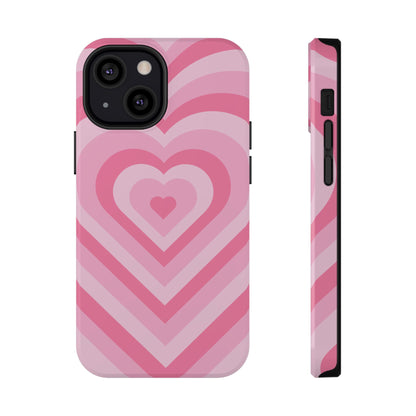 Pink Glowing Hearts iPhone Case