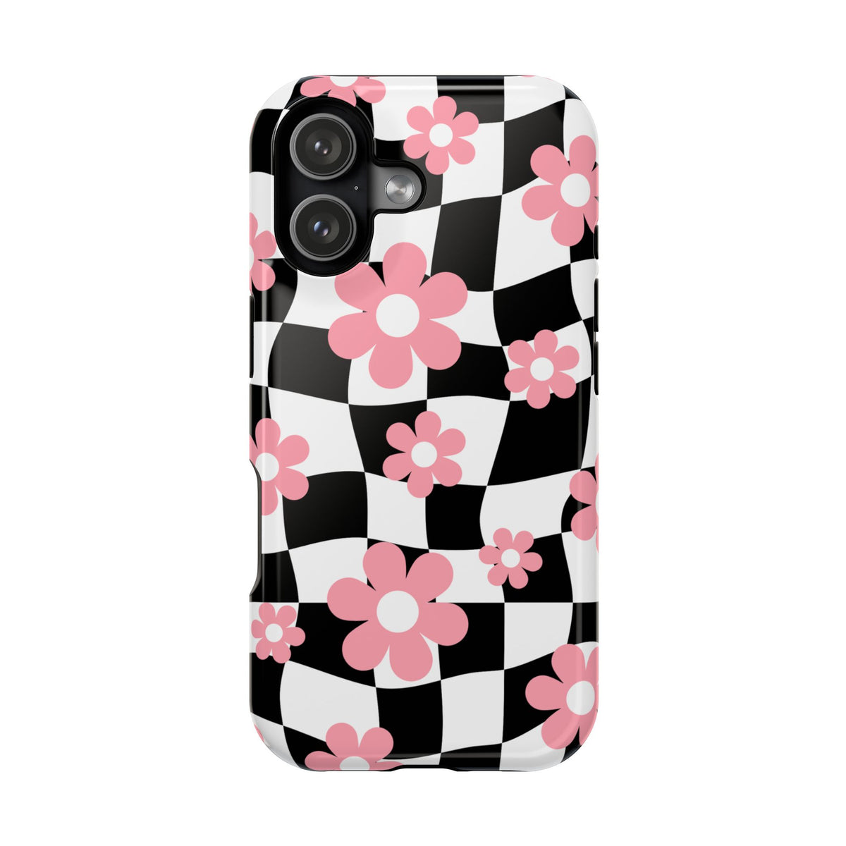 Floral Wavy Checkered iPhone Case from Stella Cases