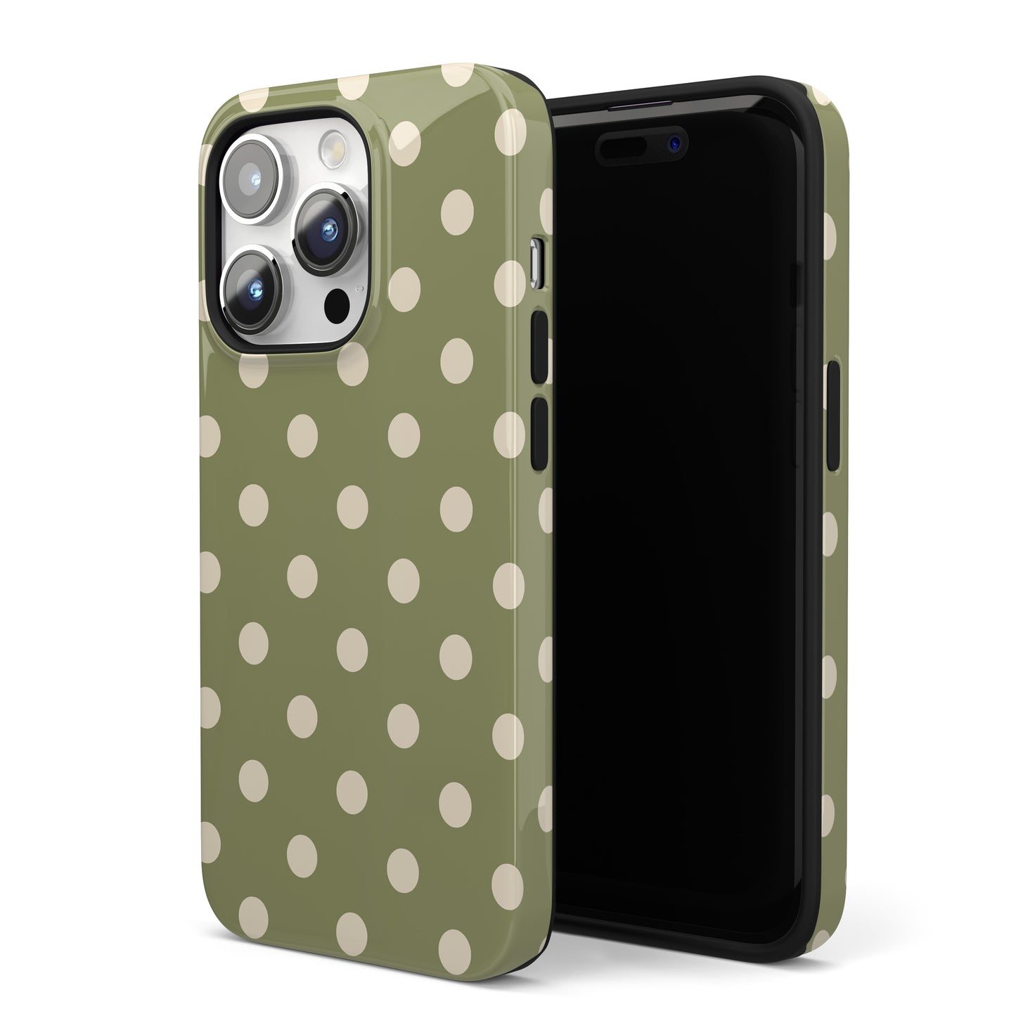 Green Polka Dots iPhone Case