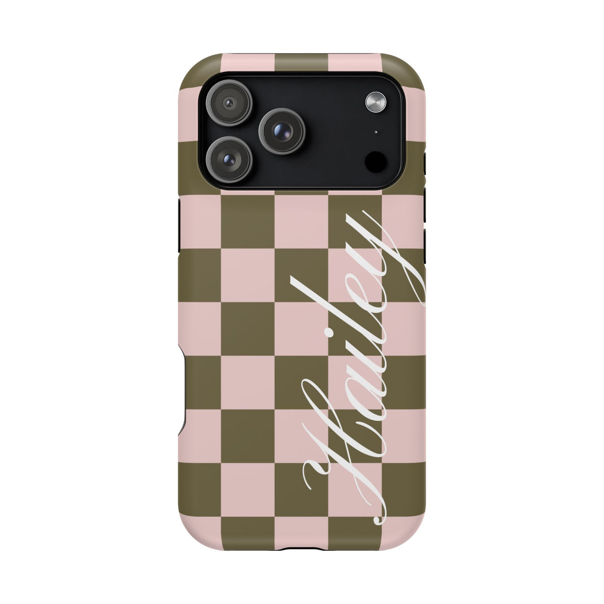 Custom Pistachio Checkered iPhone Case