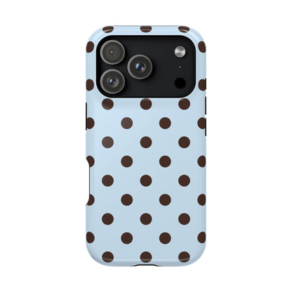 Blueberry Mocha Polka Dots iPhone Case