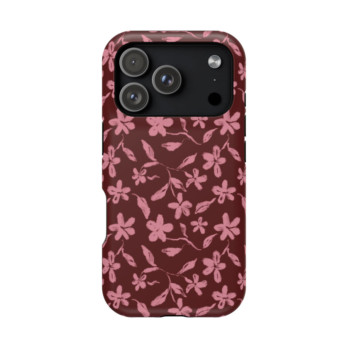 Burgundy Petals iPhone Case