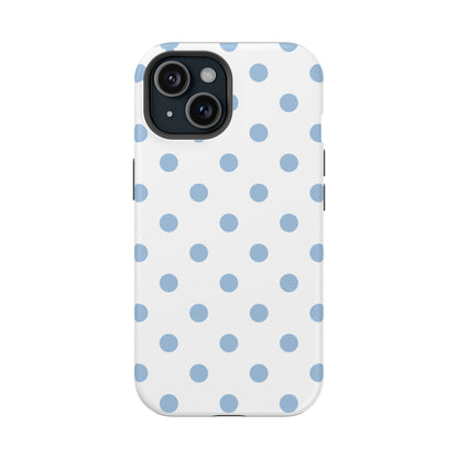 Blue Clouds Polka Dots iPhone Case