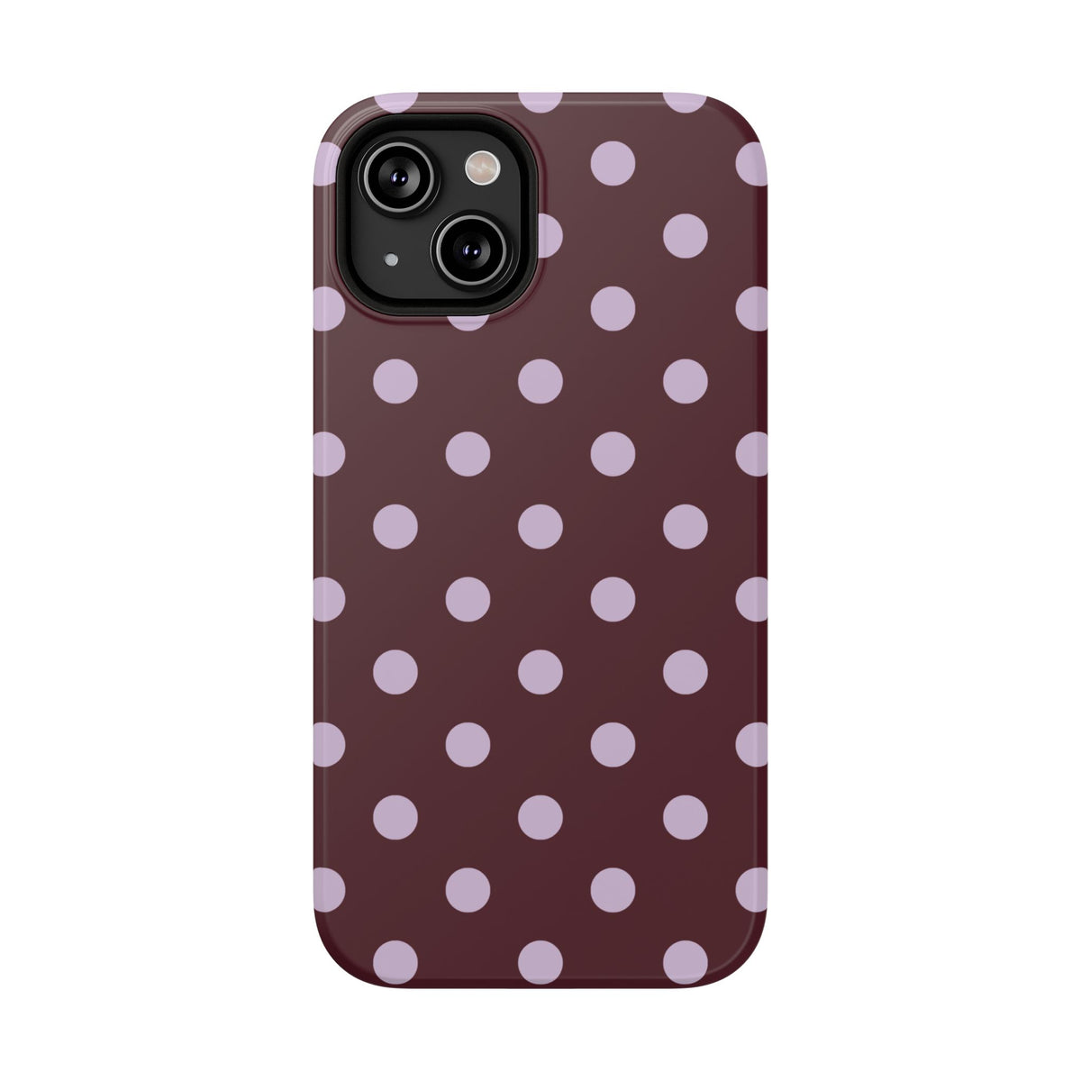 Burgundy & Violet Polka Dots iPhone Case
