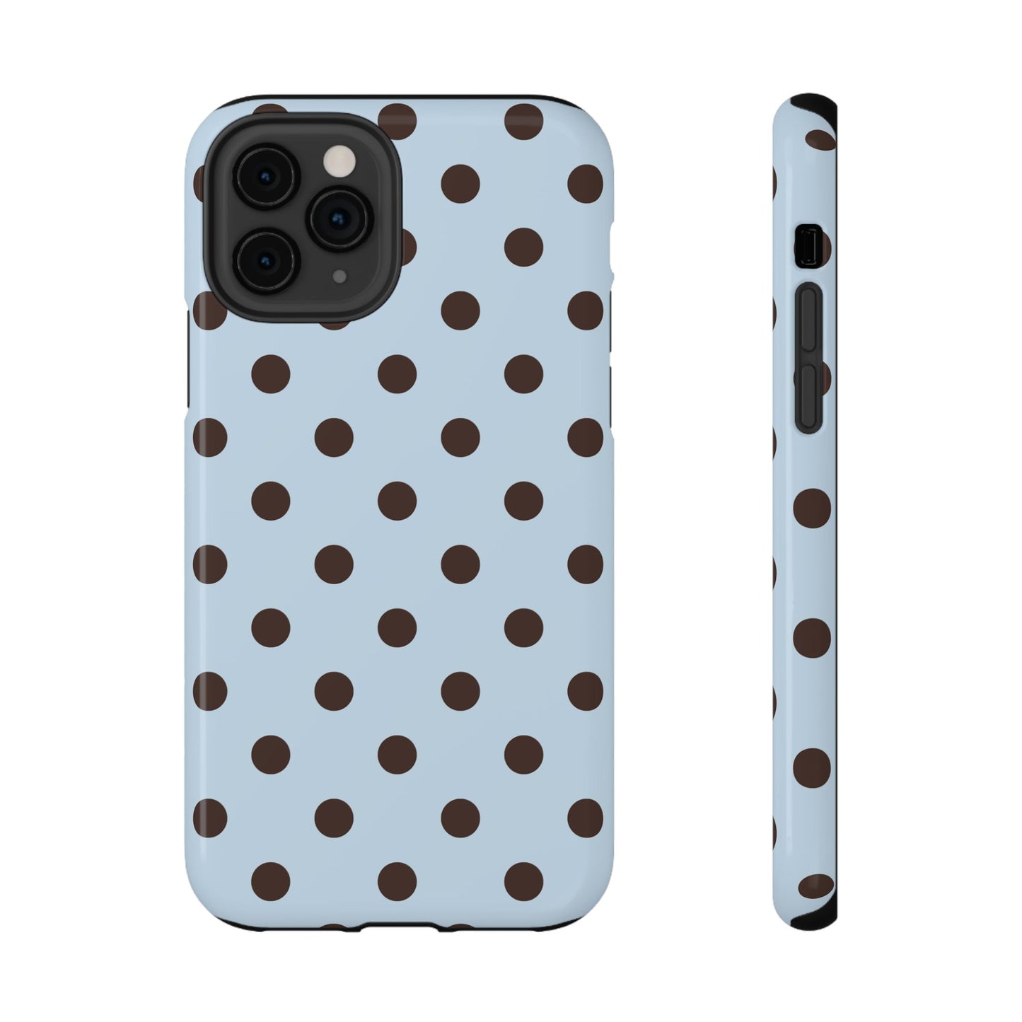 Blueberry Mocha Polka Dots iPhone Case