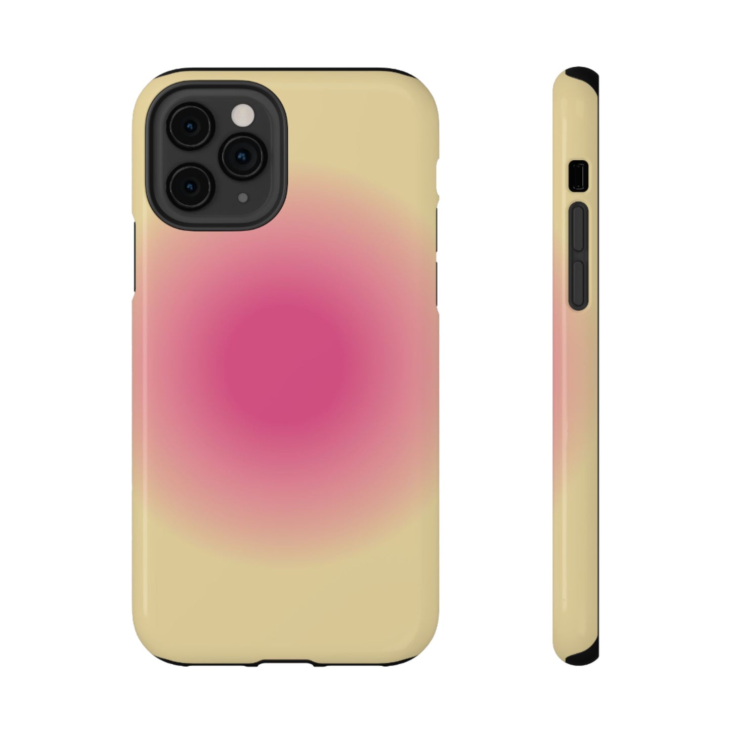 Hot Pink & Yellow Aura iPhone Case