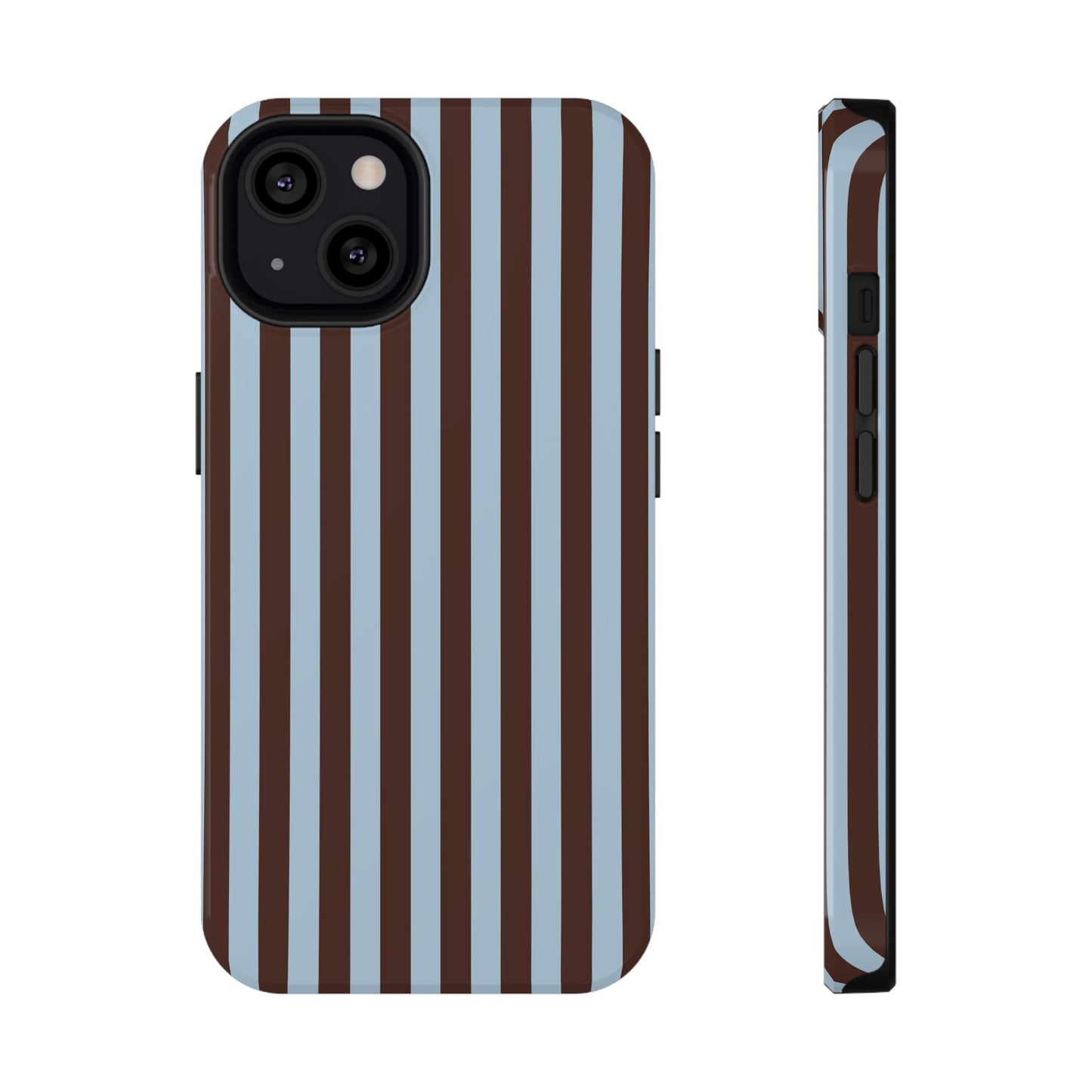 Blue Latte Stripes iPhone Case