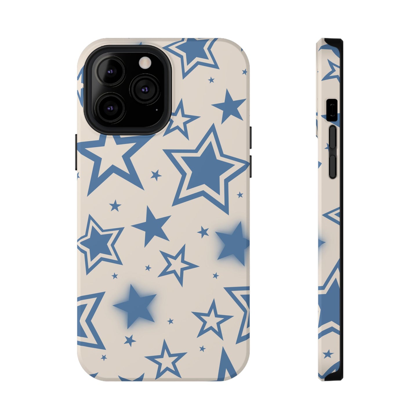 Beige & Blue Stardust iPhone Case
