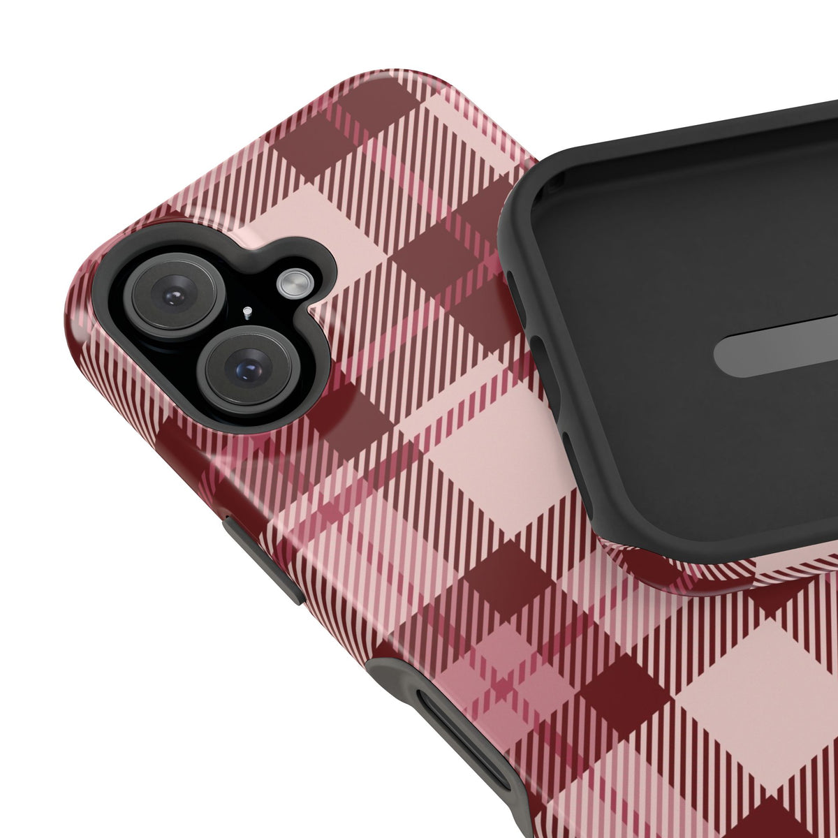 Burgundy Plaid iPhone Case