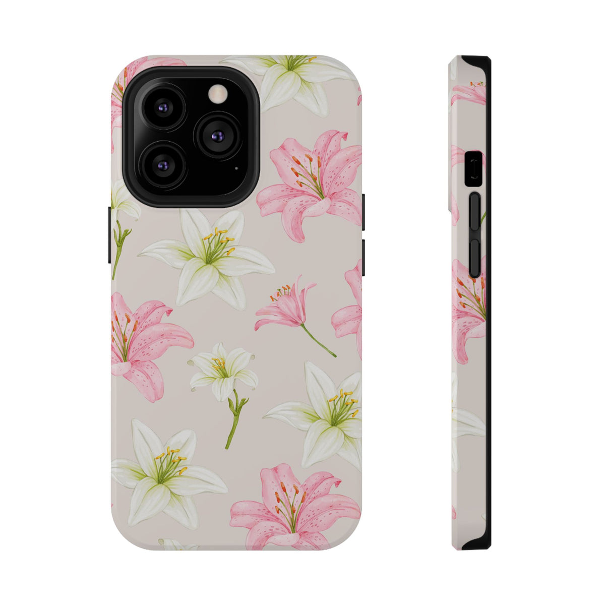 Beige Tiger Lily iPhone Case from Stella Cases