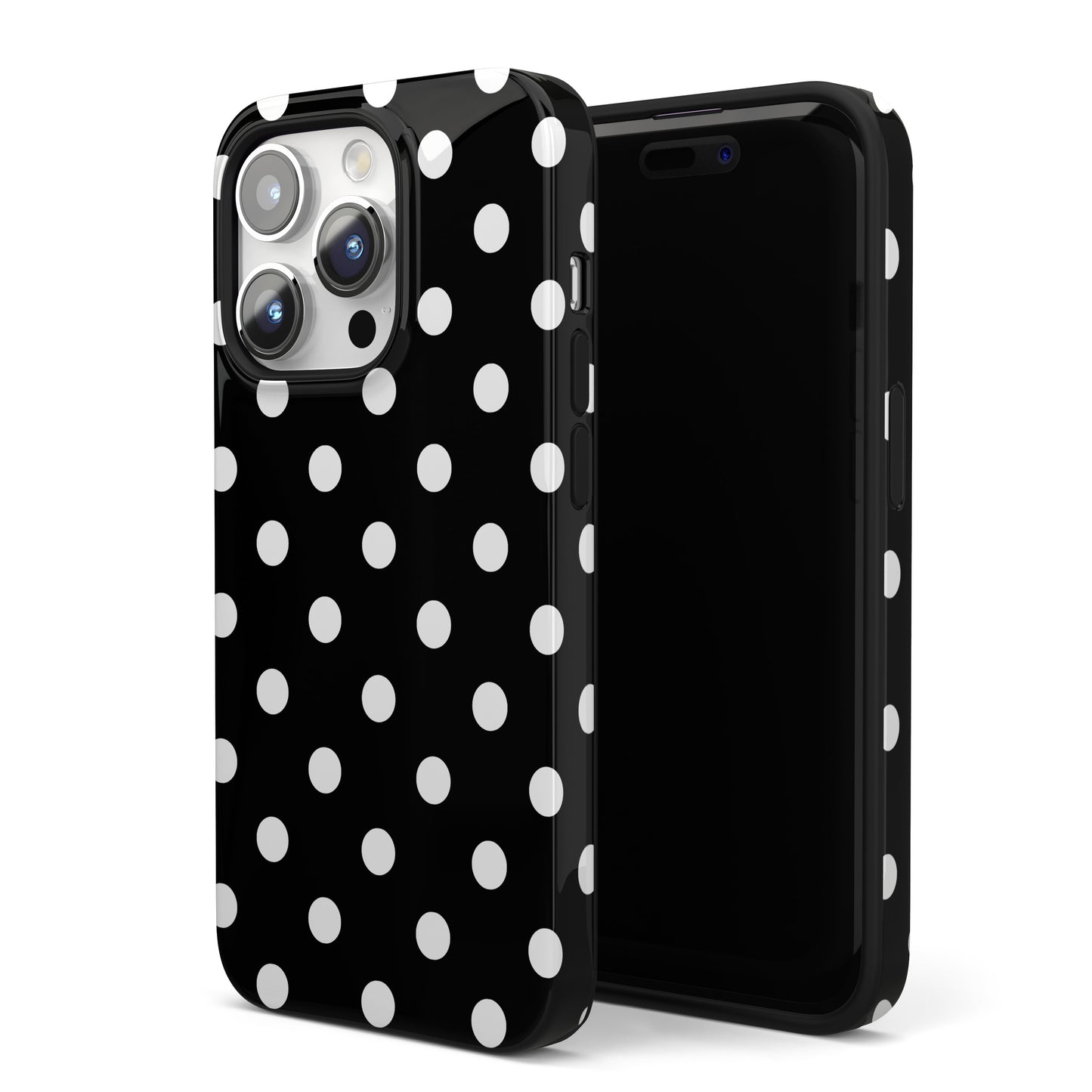 White Polka Dots iPhone Case
