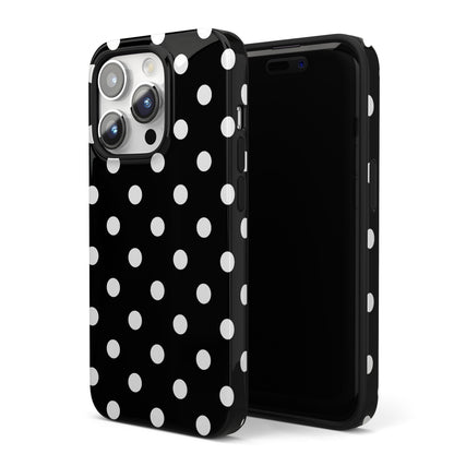 White Polka Dots iPhone Case