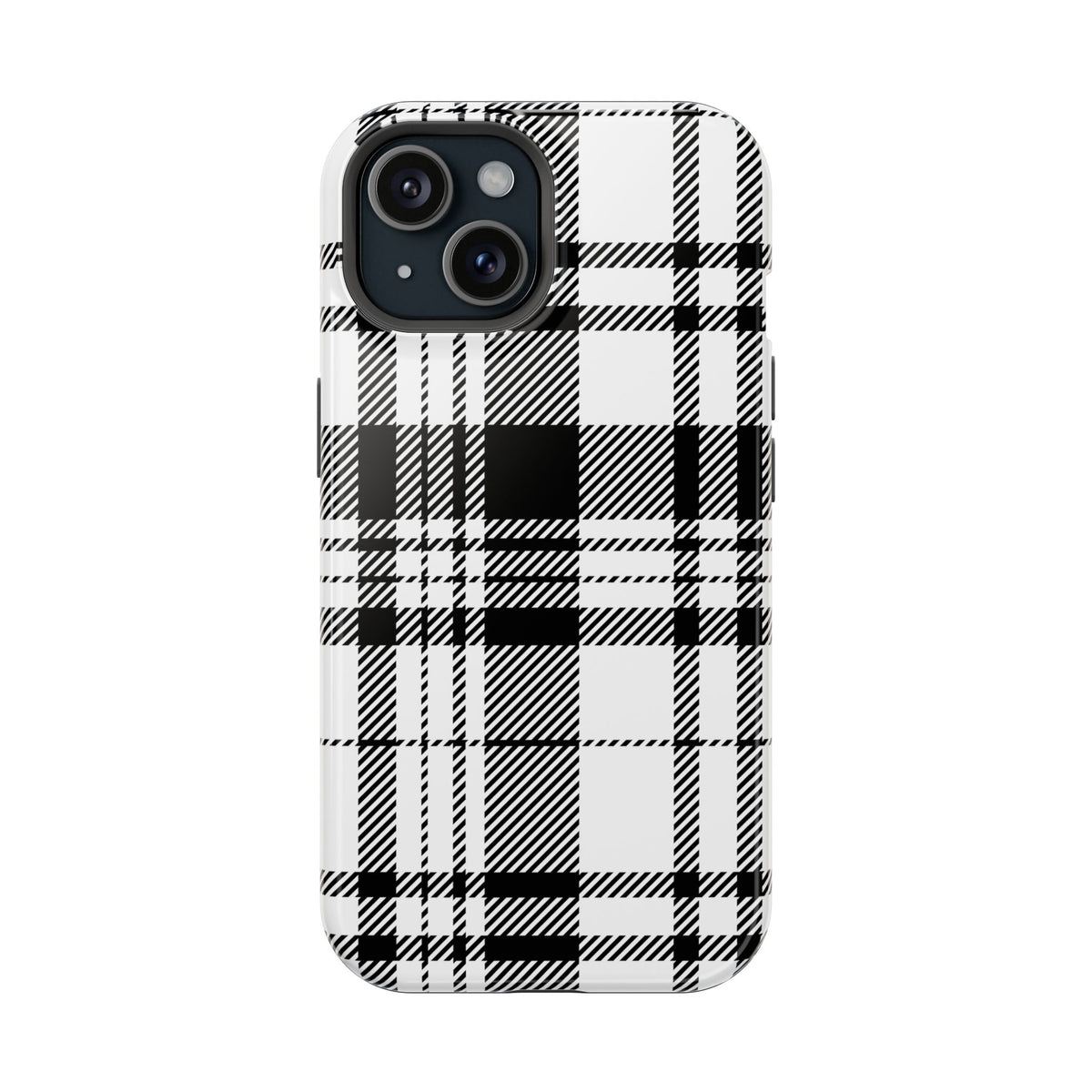 Black Plaid iPhone Case