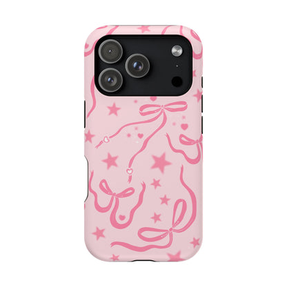 Pink Cosmic Bows iPhone Case