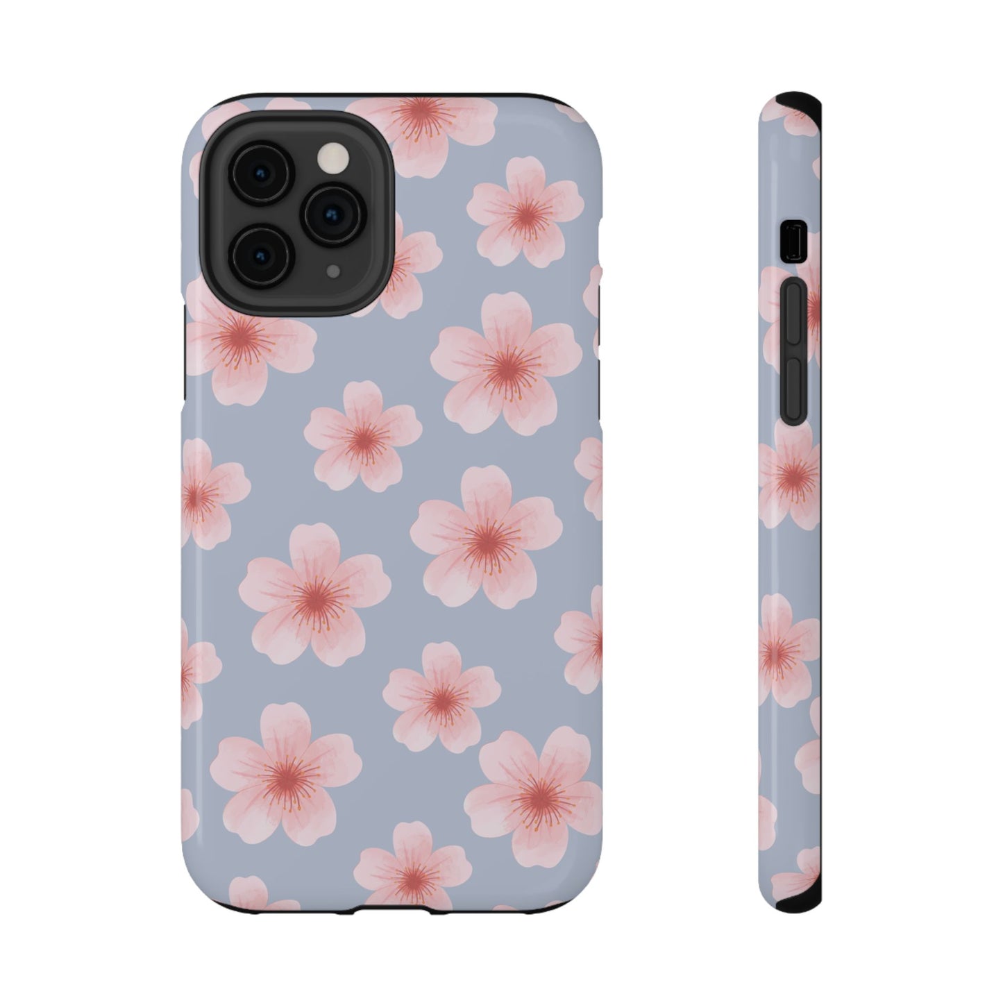 Blue Cherry Blossoms iPhone Case