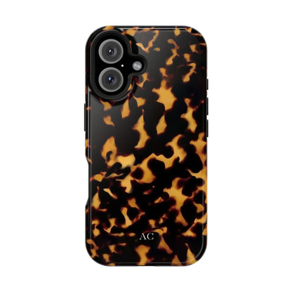 Custom Initials Tortoise iPhone Case