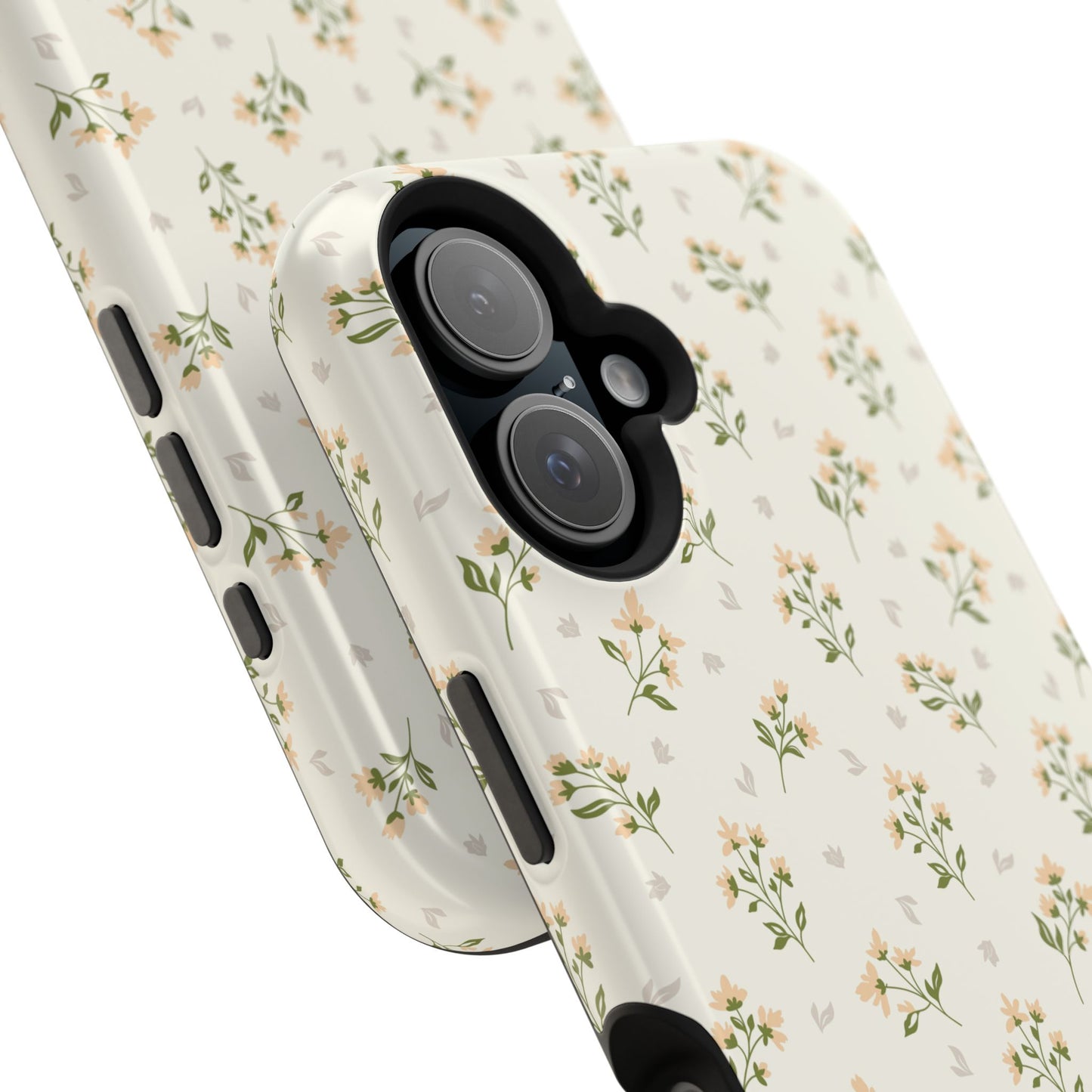 Orange Ditsy Flowers iPhone Case