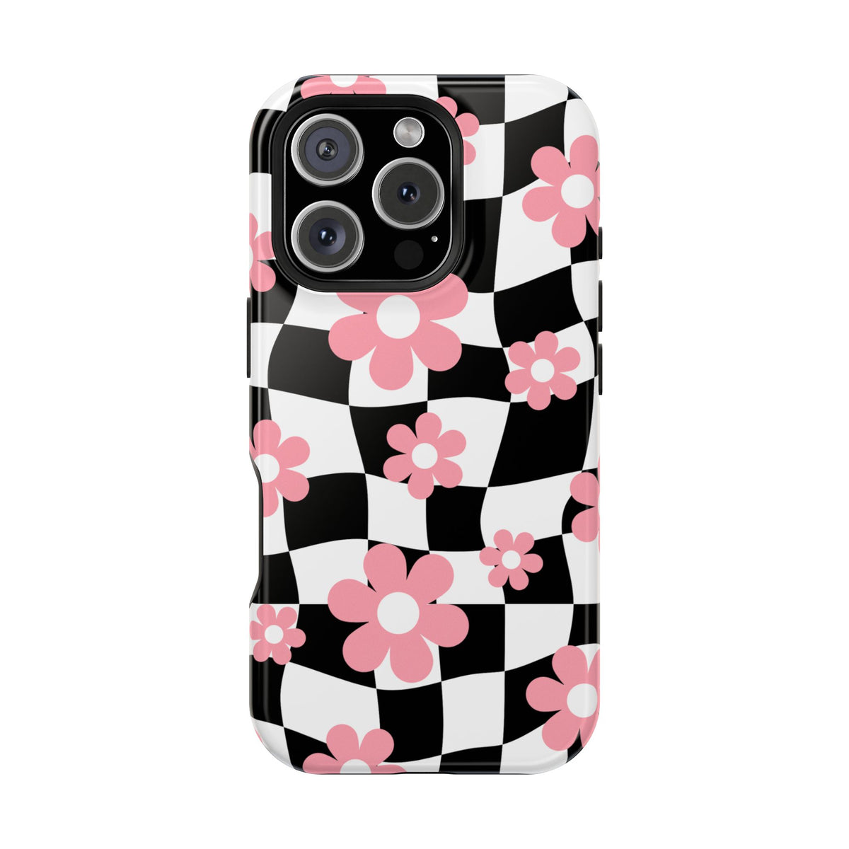 Floral Wavy Checkered iPhone Case from Stella Cases