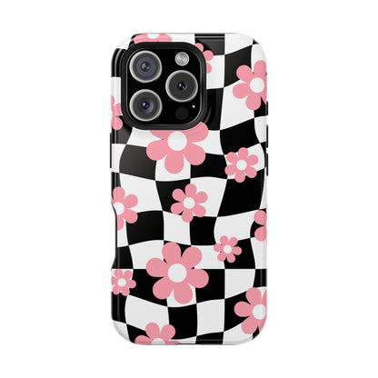 Floral Wavy Checkered iPhone Case from Stella Cases