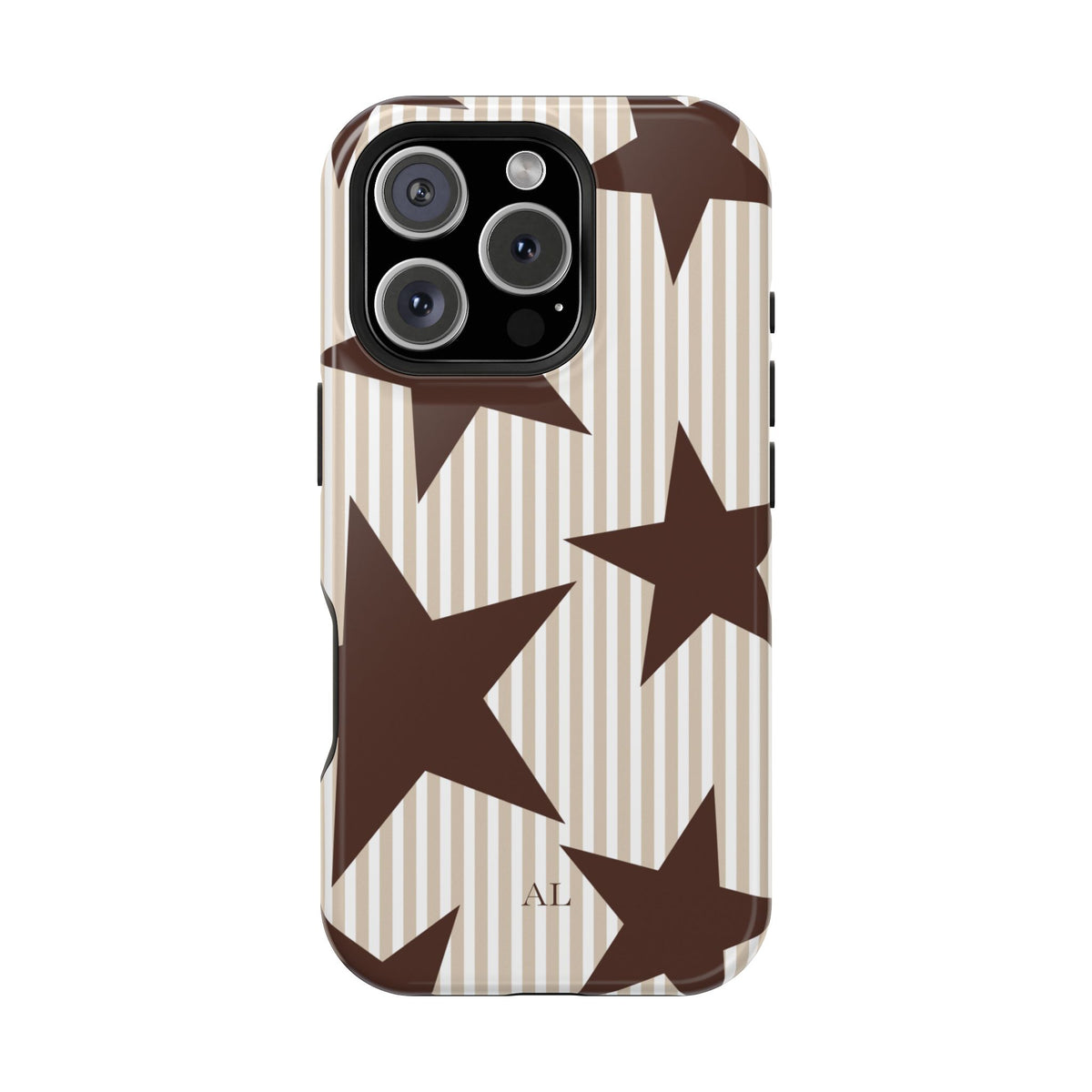 Custom Initials Mocha Star iPhone Case