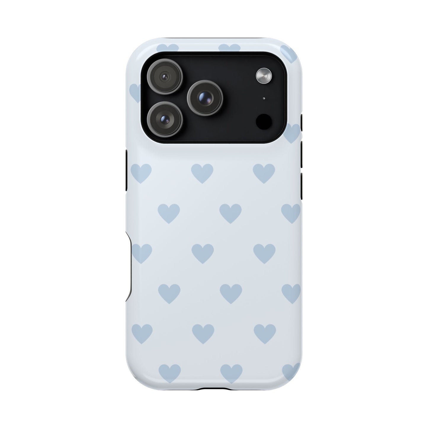 Light Blue Hearts iPhone Case