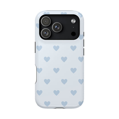 Light Blue Hearts iPhone Case