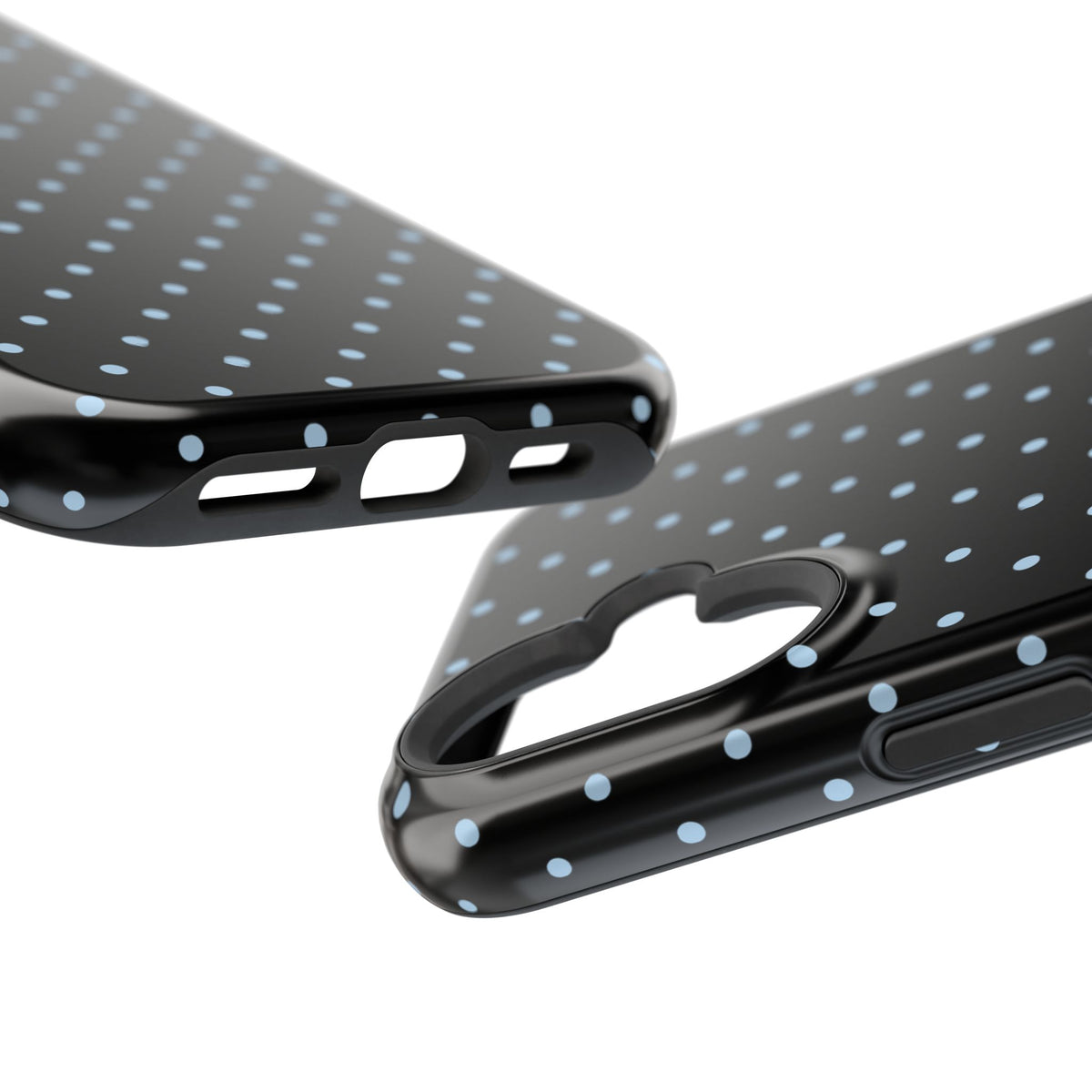 Blue Velvet Mini Dots iPhone Case