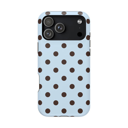 Blueberry Mocha Polka Dots iPhone Case