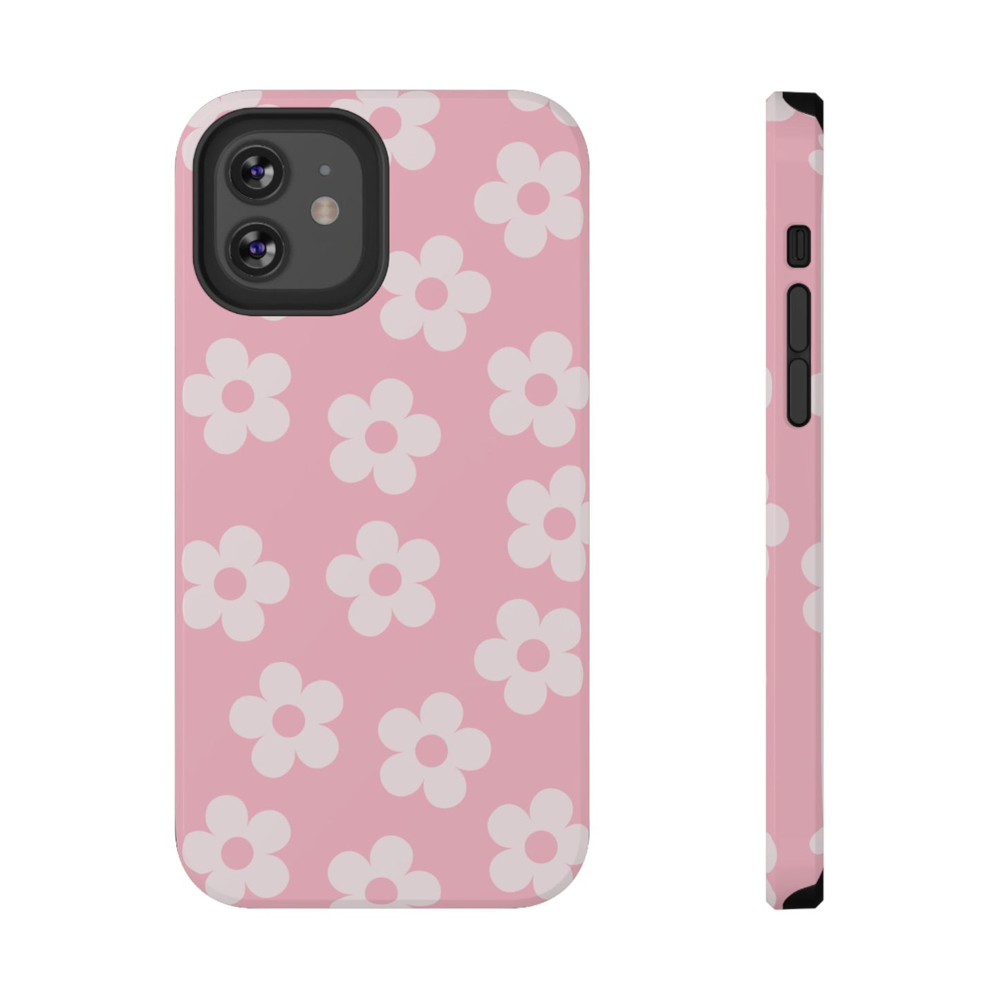 Pink Retro Flowers iPhone Case
