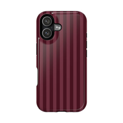 Burgundy Stripes iPhone Case