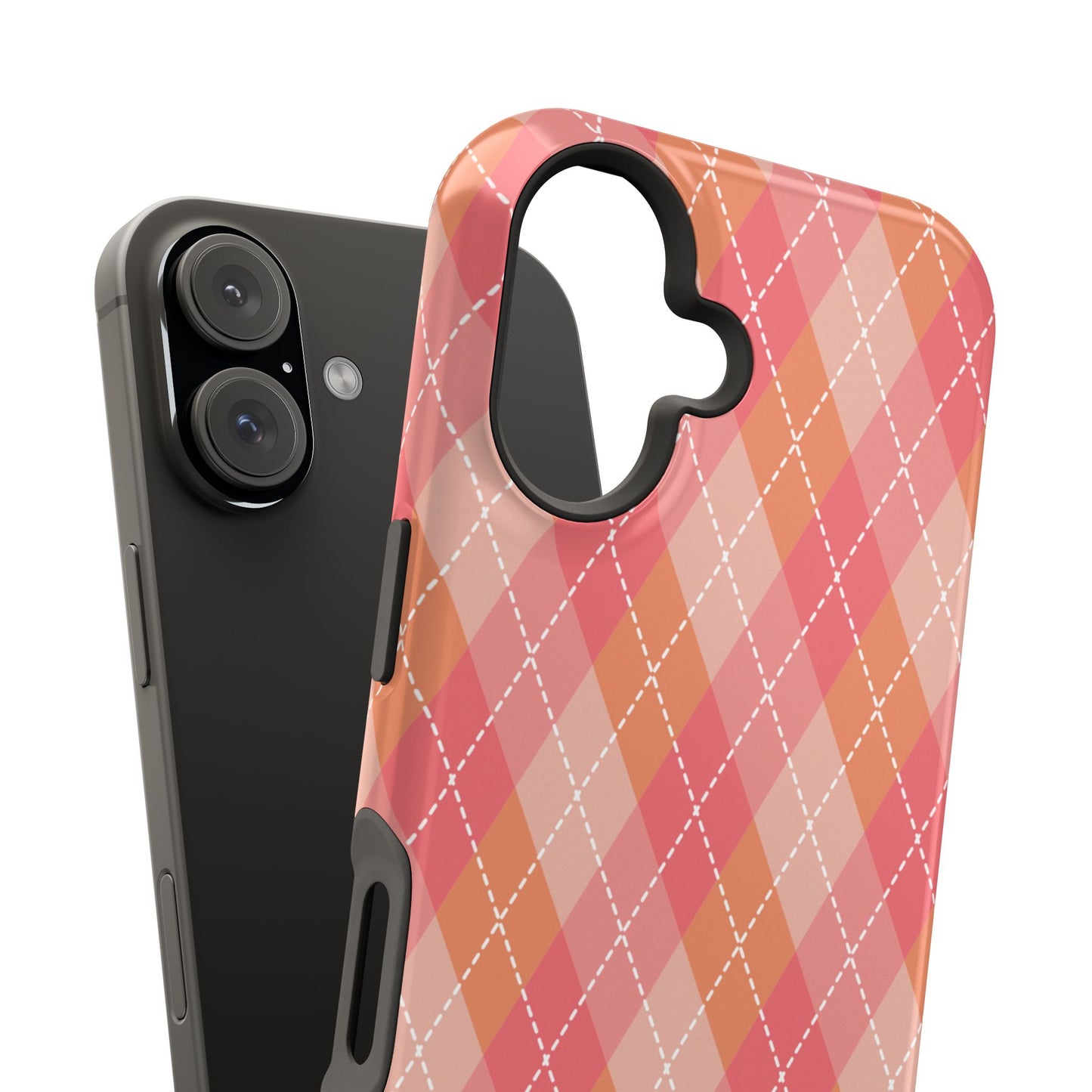 Pink Argyle iPhone Case