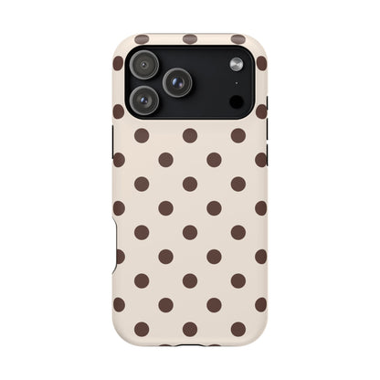 Brown Polka Dots iPhone Case