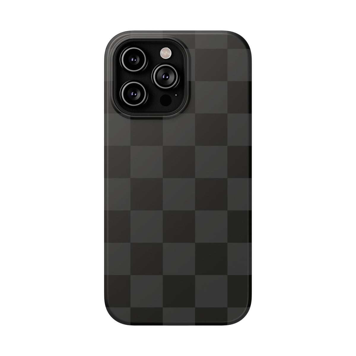 Black Checkered iPhone Case
