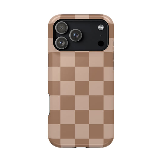 Toffee Checkered iPhone Case