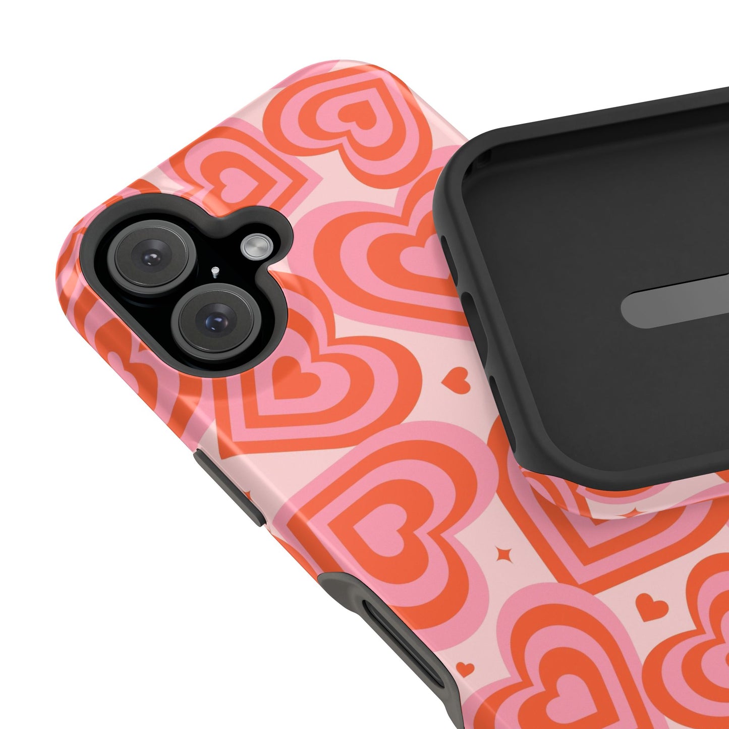 Pink & Red Hearts iPhone Case