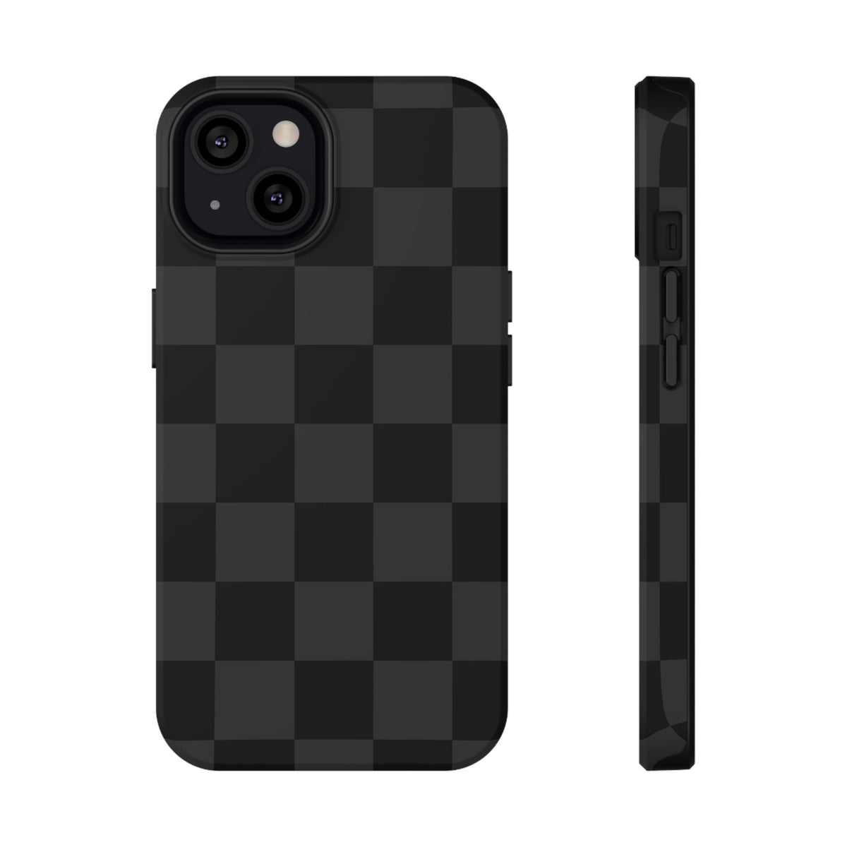 Black Checkered iPhone Case