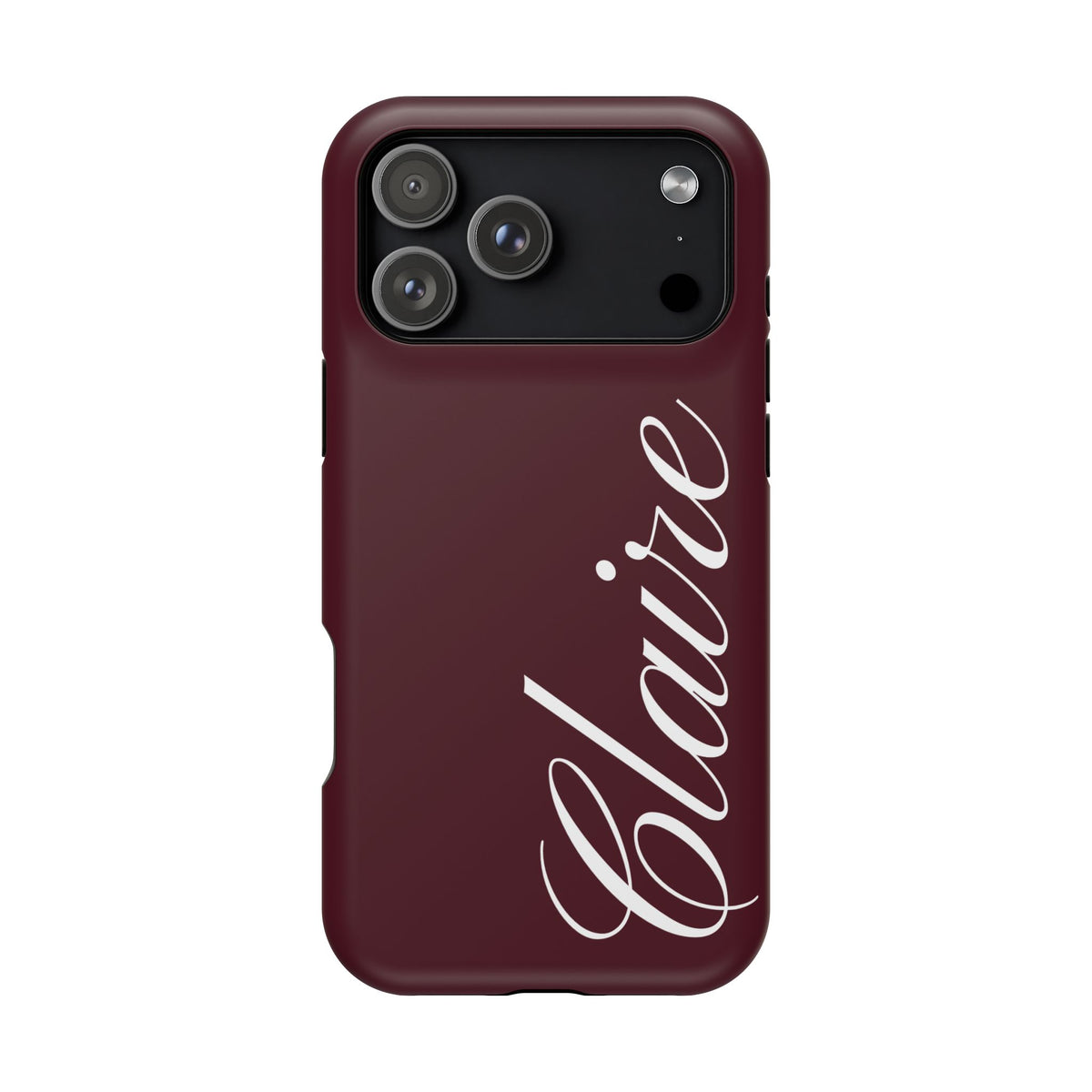 Personalized Burgundy iPhone Case