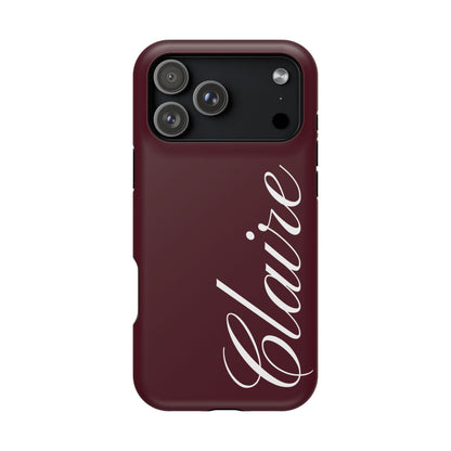 Personalized Burgundy iPhone Case