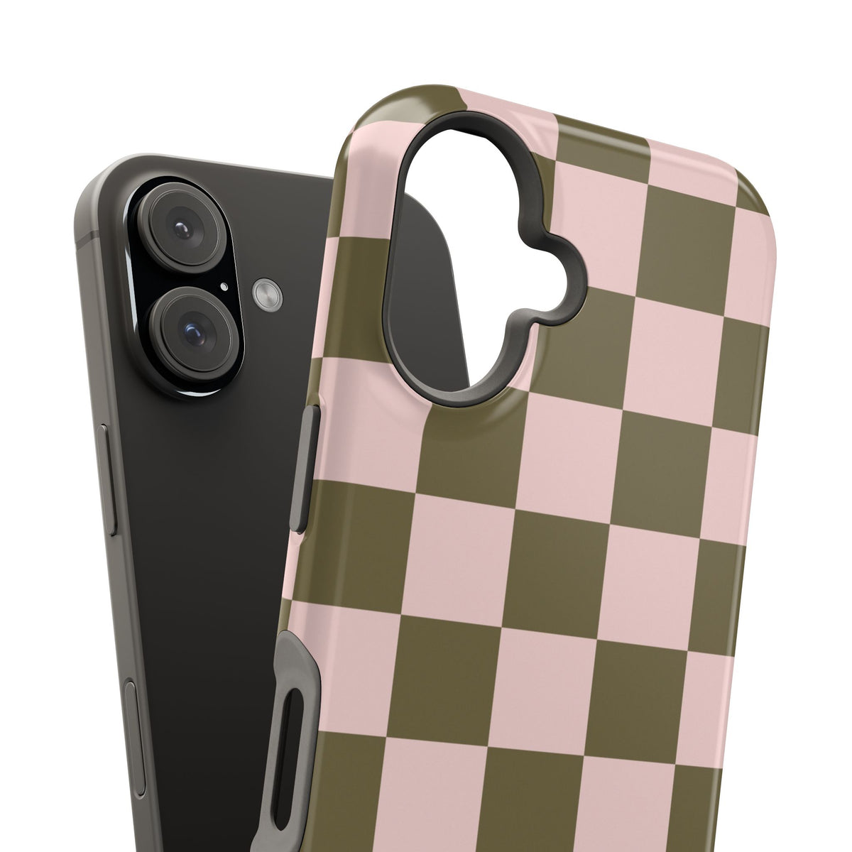 Pink Pistachio Checkered iPhone Case