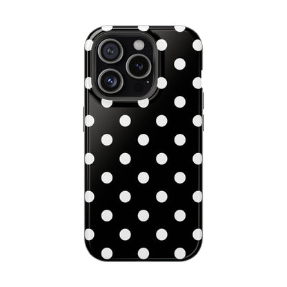White Polka Dots iPhone Case