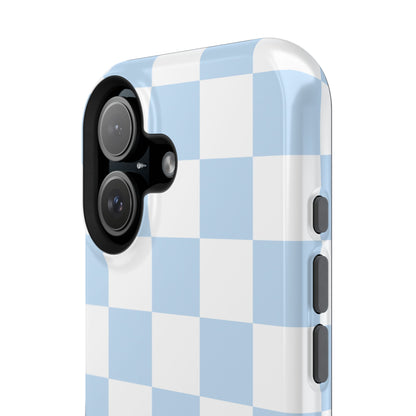 Pastel Blue Checkered iPhone Case