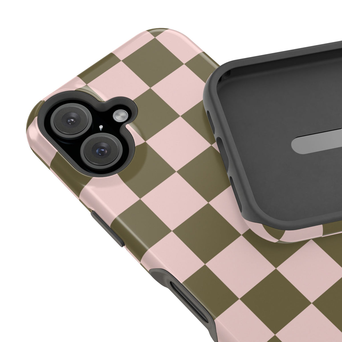 Pink Pistachio Checkered iPhone Case