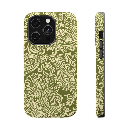 Olive Paisley iPhone Case