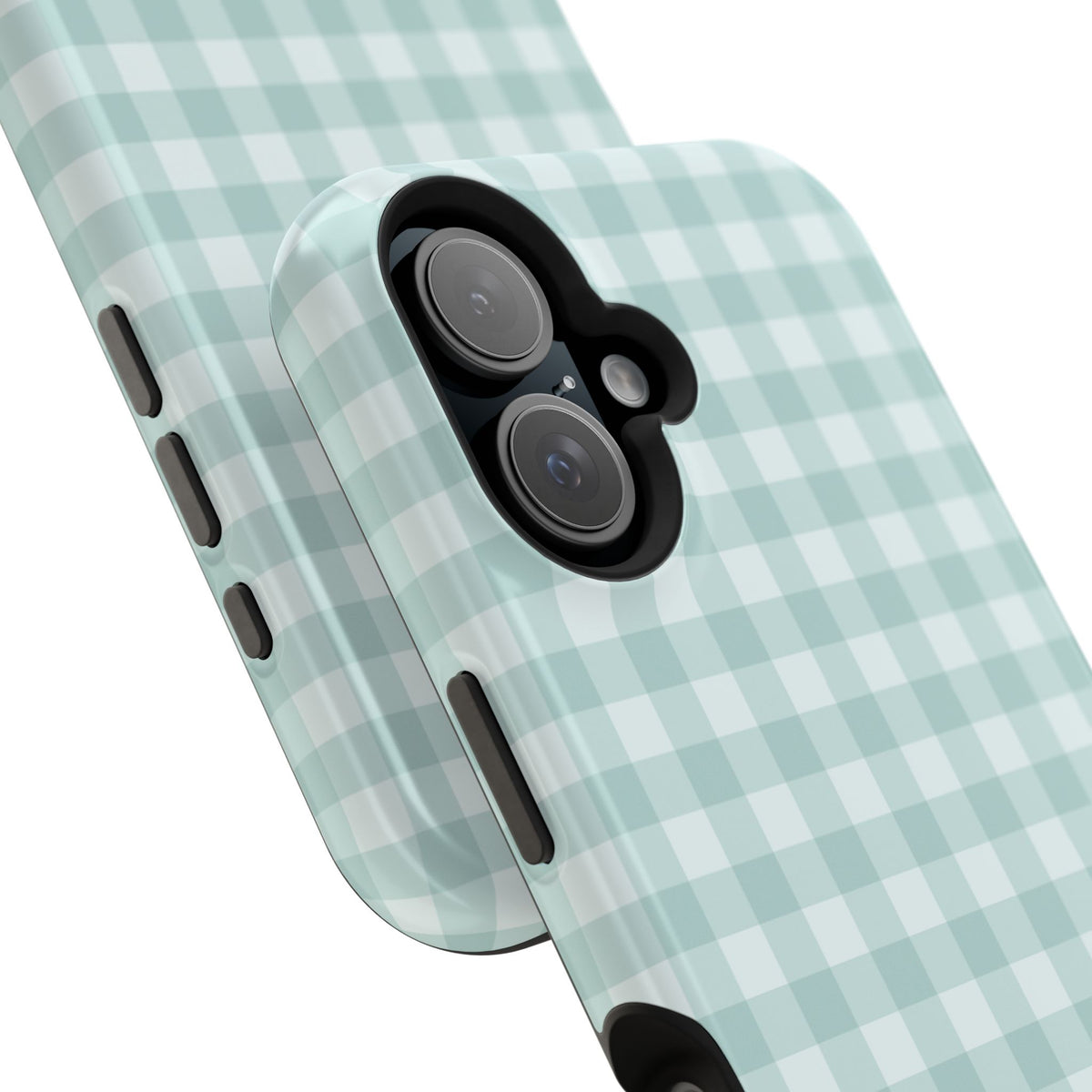Teal Mini Gingham iPhone Case