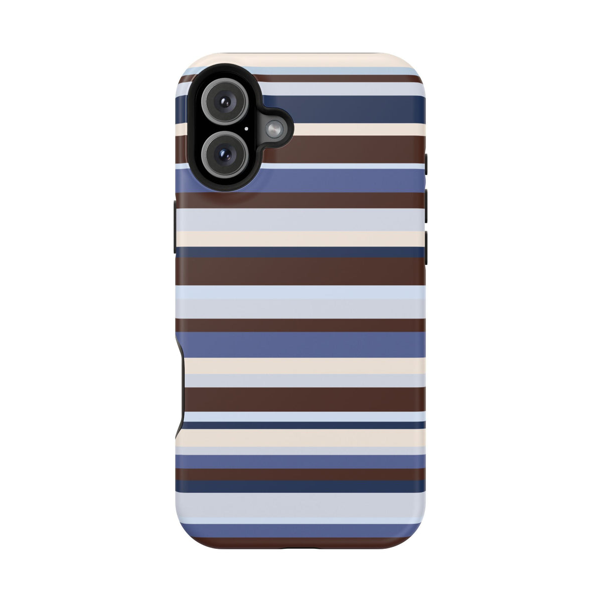 Blueberry Mocha Stripes iPhone Case