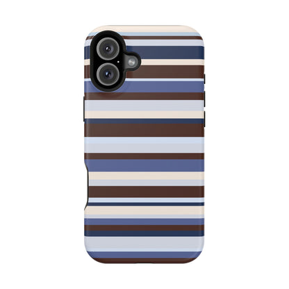 Blueberry Mocha Stripes iPhone Case
