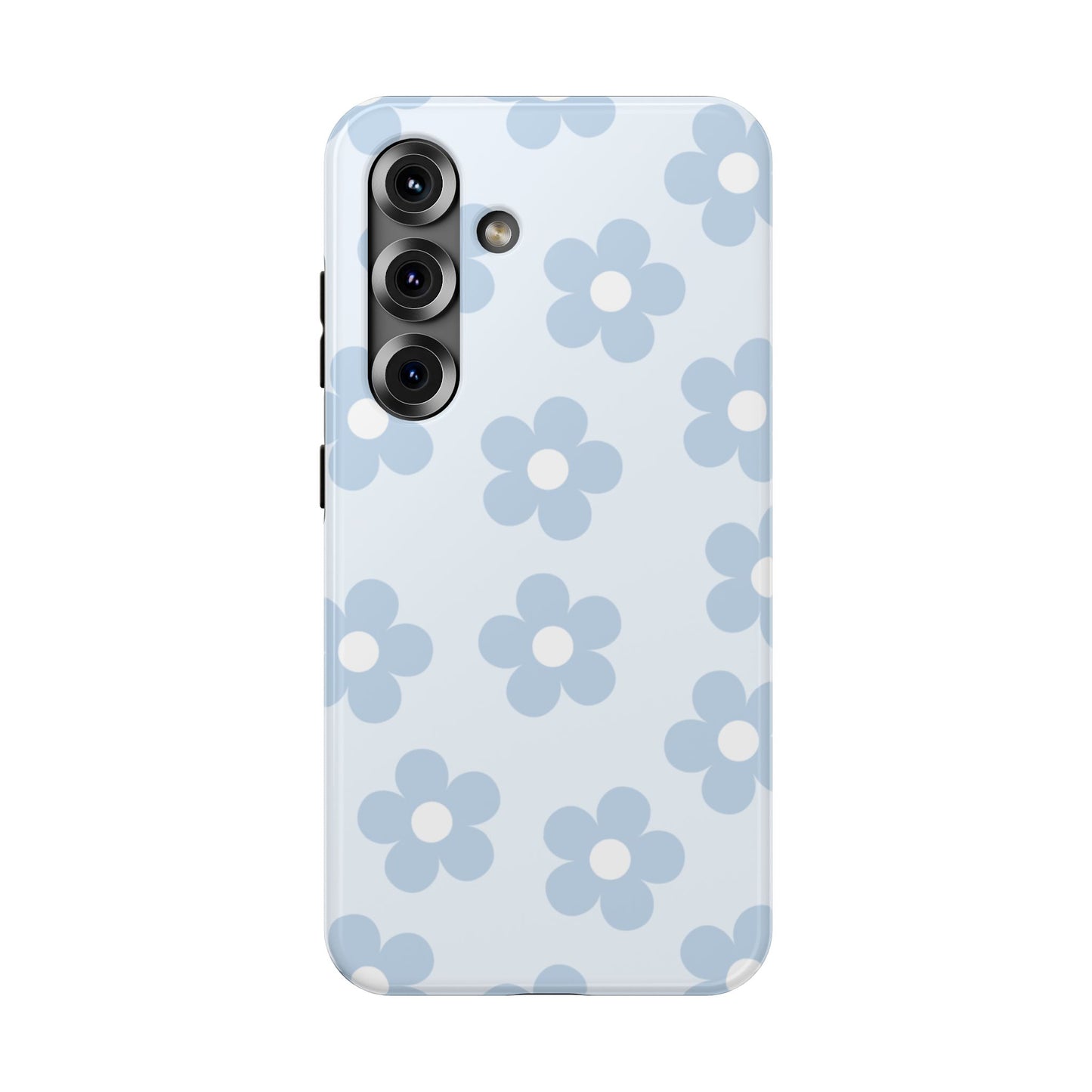 Light Blue Retro Flowers Samsung Case